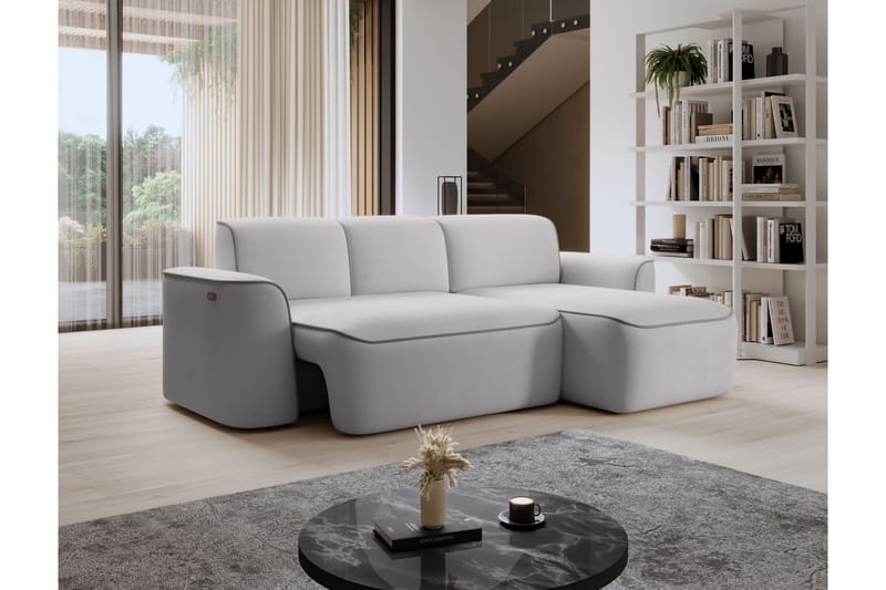 Ume 4-personers Sofa med Chaiselong - Grå - Møbler - Sofaer - Sofa med chaiselong