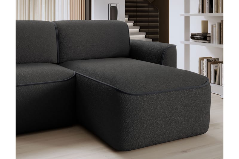 Ume 4-personers Sofa med Divan - Mørk grå - Møbler - Sofaer - Sofa med chaiselong