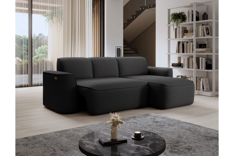 Ume 4-personers Sofa med Divan - Mørk grå - Møbler - Sofaer - Sofa med chaiselong