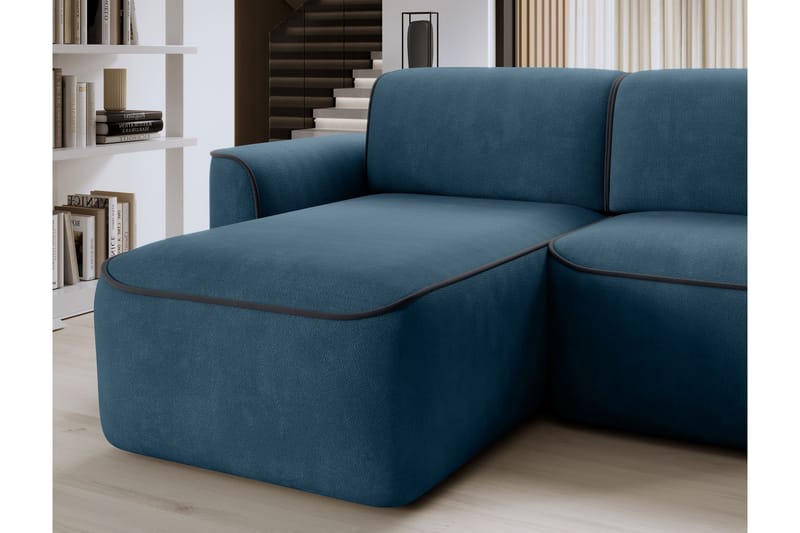 Ume 4-personers Sofa med Chaiselong - Blå - Møbler - Sofaer - Sofa med chaiselong