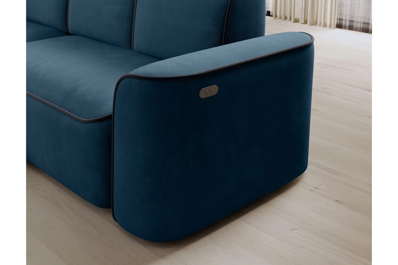 Ume 4-personers Sofa med Chaiselong - Blå - Møbler - Sofaer - Sofa med chaiselong