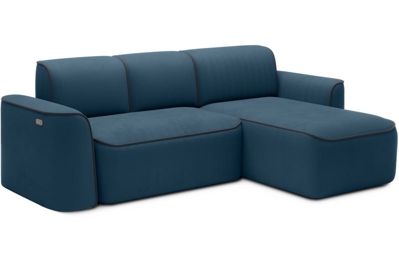 Ume 4-personers Sofa med Chaiselong - Blå - Møbler - Sofaer - Sofa med chaiselong