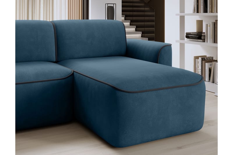 Ume 4-personers Sofa med Chaiselong - Blå - Møbler - Sofaer - Sofa med chaiselong