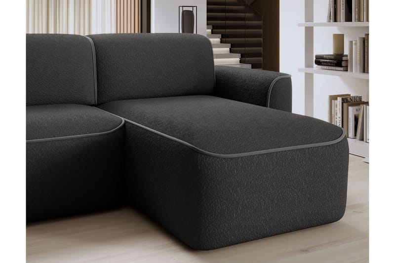 Ume 4-personers Sofa med Chaiselong - Mørk grå - Møbler - Sofaer - Sofa med chaiselong