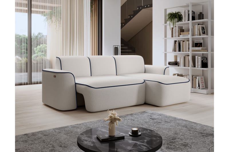 Ume 4-personers Sofa med Divan - Hvid - Møbler - Sofaer - Sofa med chaiselong