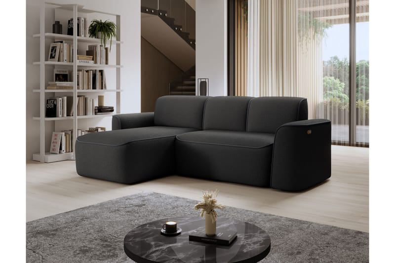 Ume 4-personers Sofa med Divan - Mørk grå - Møbler - Sofaer - Sofa med chaiselong