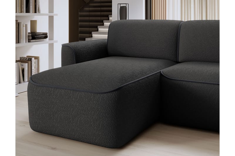 Ume 4-personers Sofa med Divan - Mørk grå - Møbler - Sofaer - Sofa med chaiselong