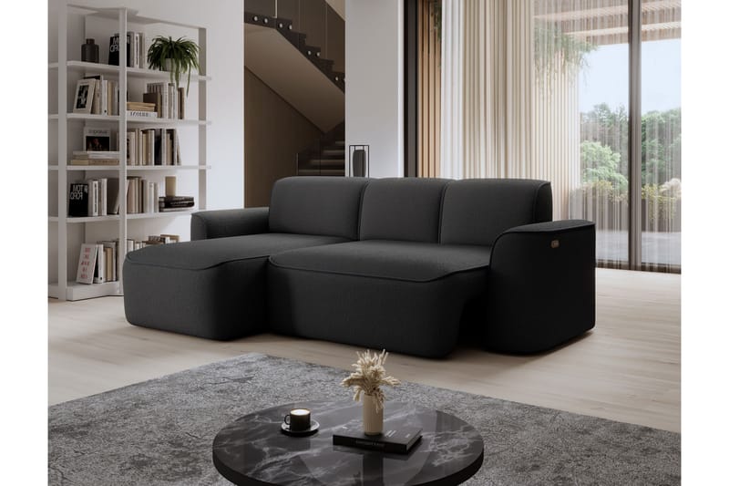 Ume 4-personers Sofa med Divan - Mørk grå - Møbler - Sofaer - Sofa med chaiselong