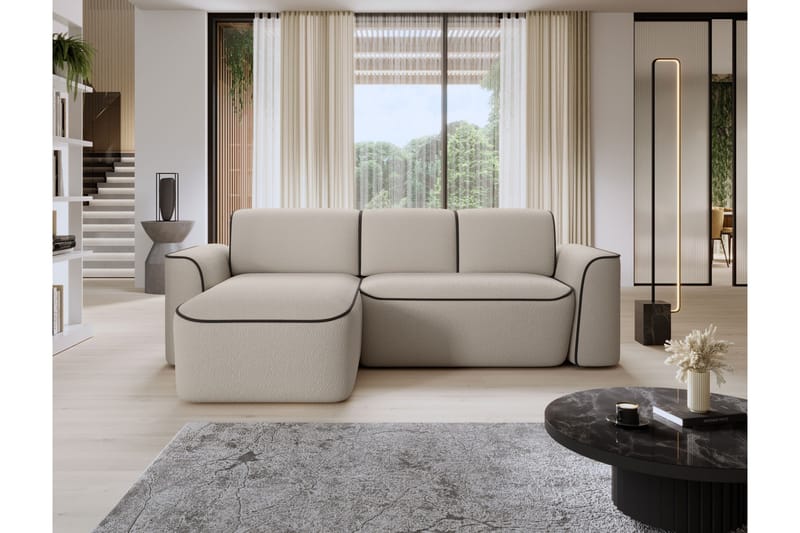 Ume 4-personers Sofa med Chaiselong - Beige - Møbler - Sofaer - Sofa med chaiselong