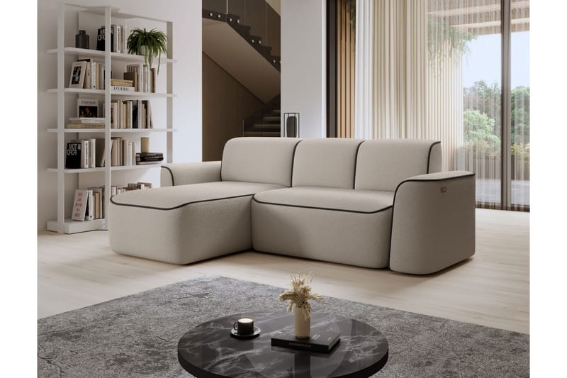 Ume 4-personers Sofa med Chaiselong - Beige - Møbler - Sofaer - Sofa med chaiselong