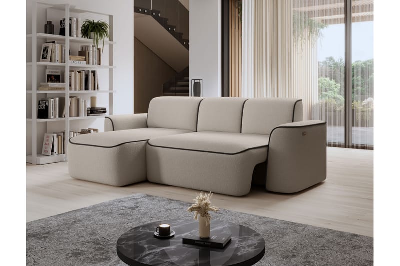 Ume 4-personers Sofa med Chaiselong - Beige - Møbler - Sofaer - Sofa med chaiselong