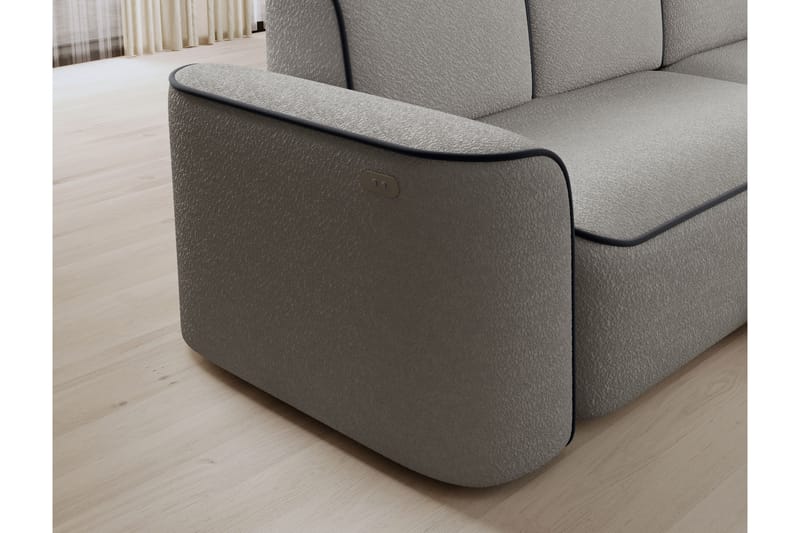 Ume 4-personers Sofa med Chaiselong - Grå - Møbler - Sofaer - Sofa med chaiselong