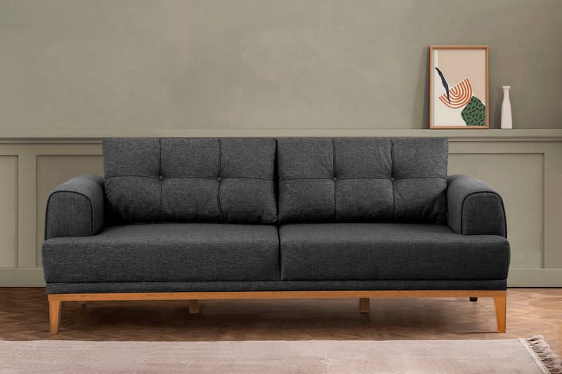 Valsot 3-personers Sofa - Antracit - Møbler - Sofaer - 3 personers sofa