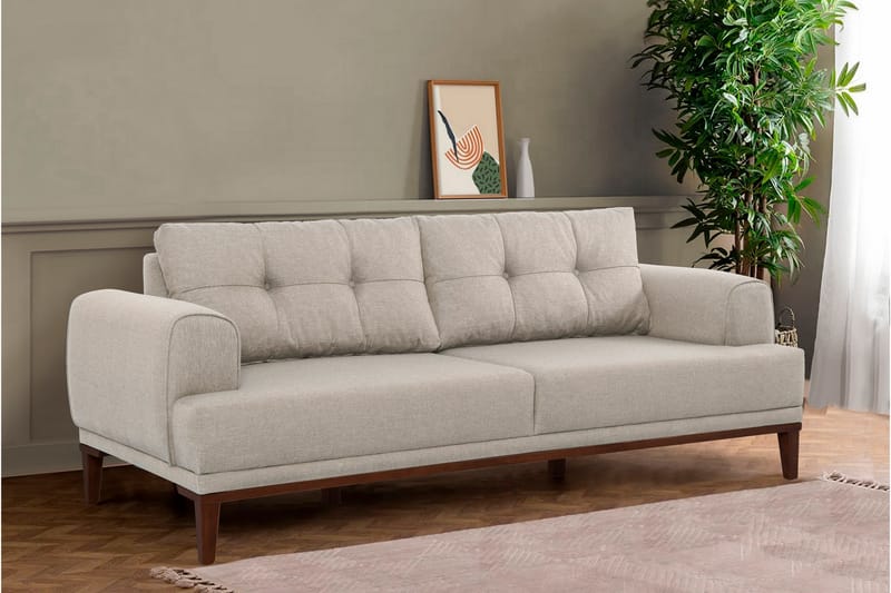 Valsot 3-personers Sofa - Creme - Møbler - Sofaer - 3 personers sofa