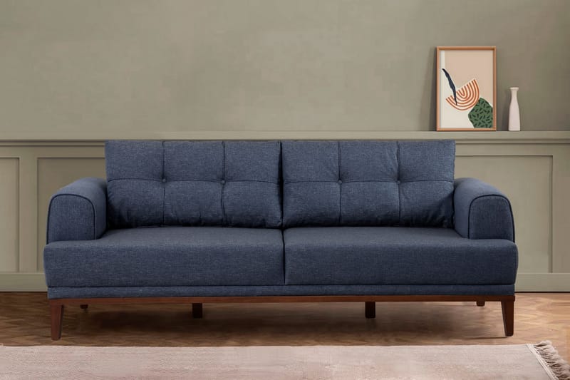 Valsot 3-personers Sofa - Mørkeblå - Møbler - Sofaer - 3 personers sofa