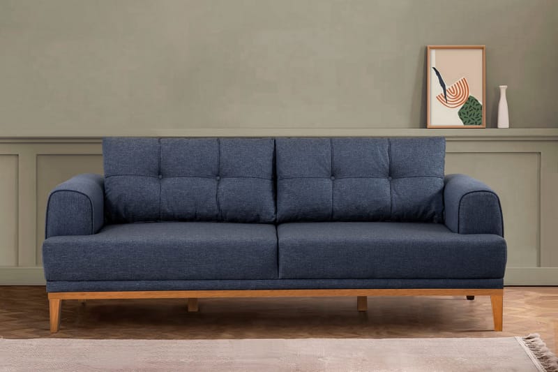 Valsot 3-personers Sofa - Mørkeblå - Møbler - Sofaer - 3 personers sofa