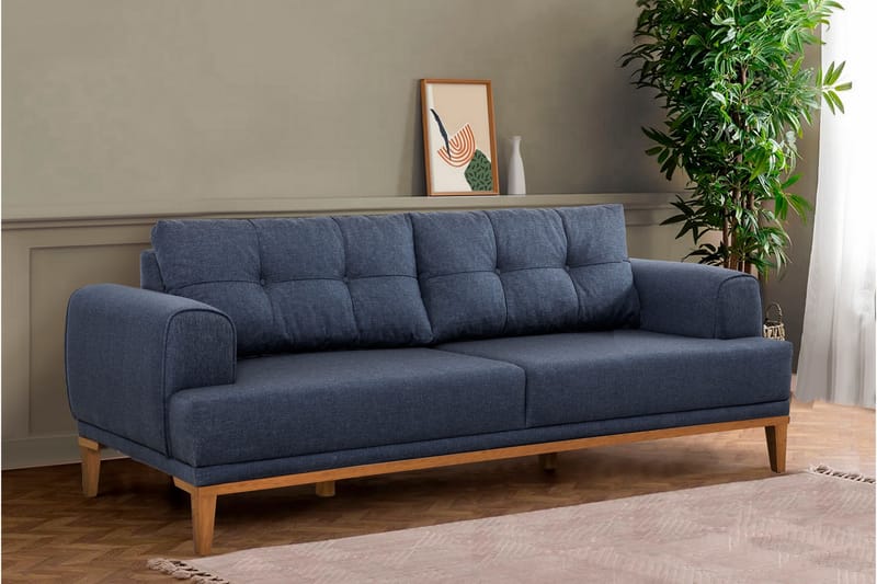 Valsot 3-personers Sofa - Mørkeblå - Møbler - Sofaer - 3 personers sofa