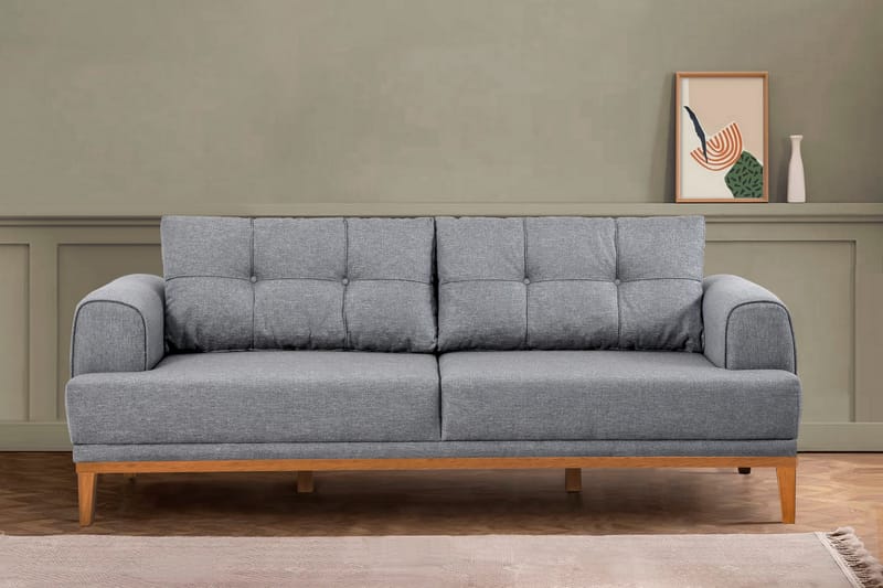 Valsot 3-personers Sofa - Grå - Møbler - Sofaer - 3 personers sofa