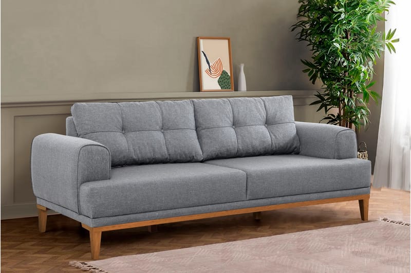 Valsot 3-personers Sofa - Grå - Møbler - Sofaer - 3 personers sofa