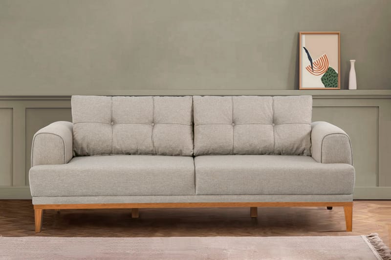 Valsot 3-personers Sofa - Creme - Møbler - Sofaer - 3 personers sofa