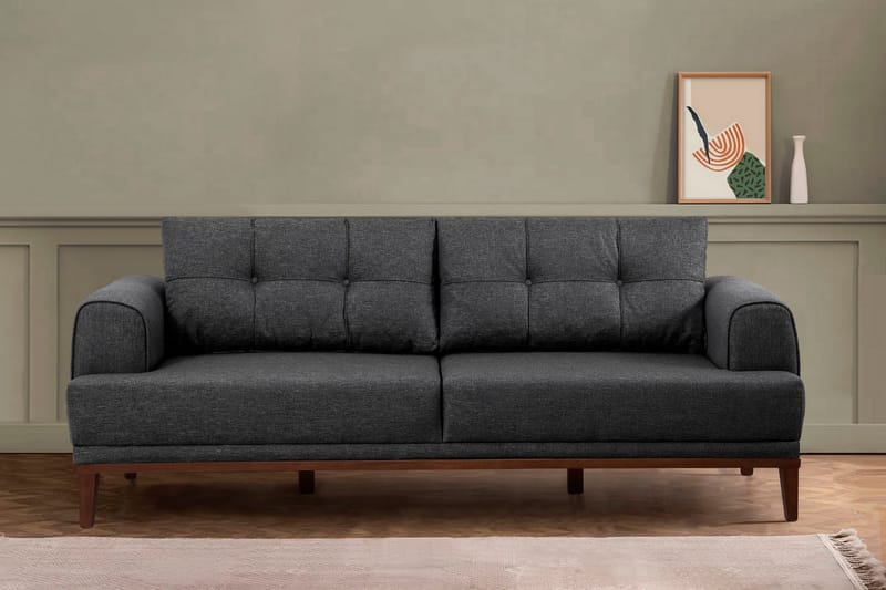 Valsot 3-personers Sofa - Antracit - Møbler - Sofaer - 3 personers sofa