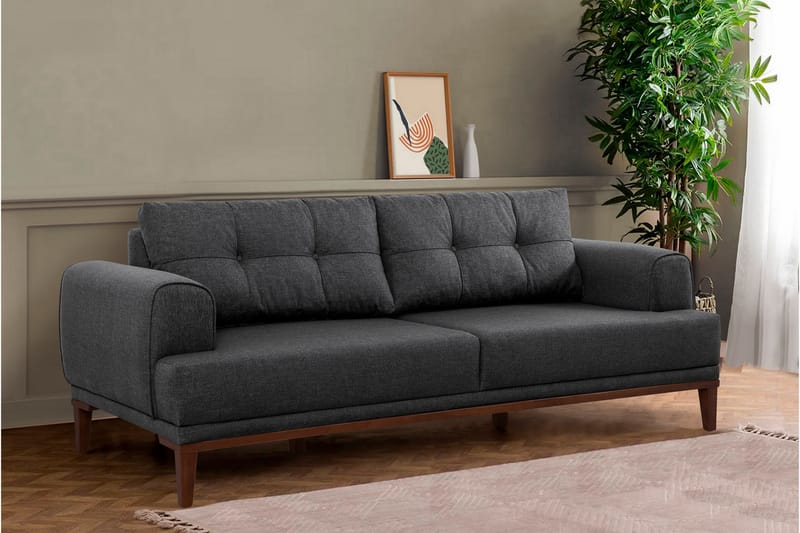 Valsot 3-personers Sofa - Antracit - Møbler - Sofaer - 3 personers sofa