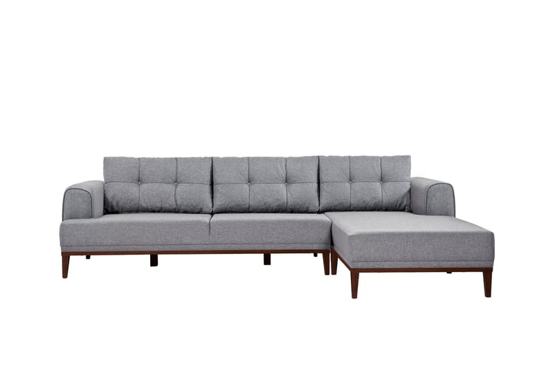 Valsot 4-personers Sofa med Chaiselong - Grå - Møbler - Sofaer - Sofa med chaiselong