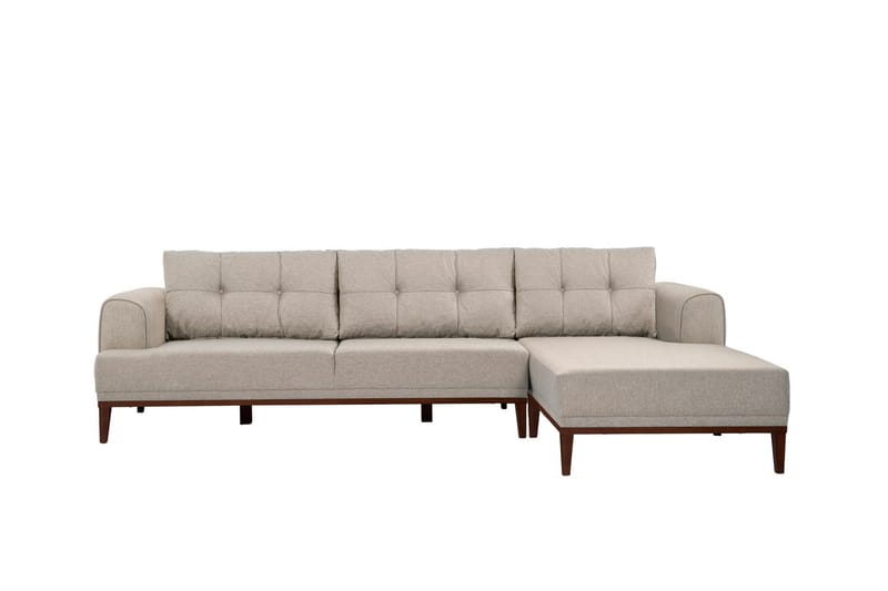 Valsot 4-personers Sofa med Chaiselong - Creme - Møbler - Sofaer - Sofa med chaiselong