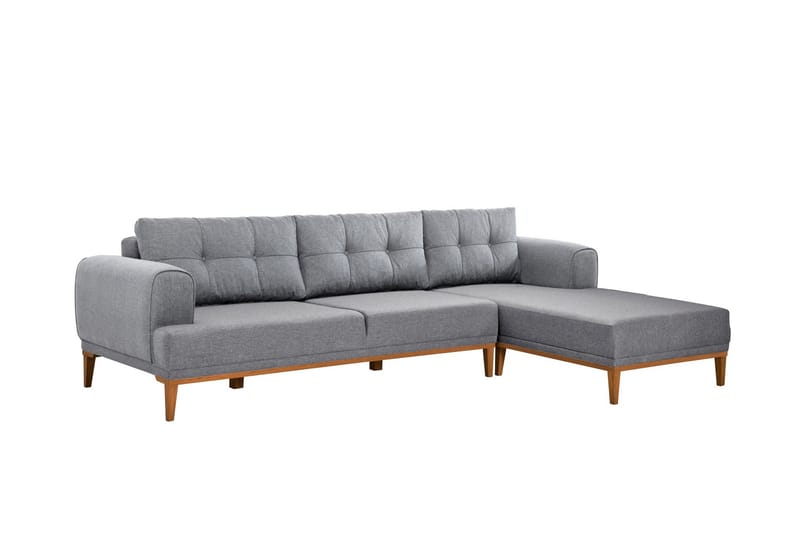 Valsot 4-personers Sofa med Chaiselong - Grå - Møbler - Sofaer - Sofa med chaiselong