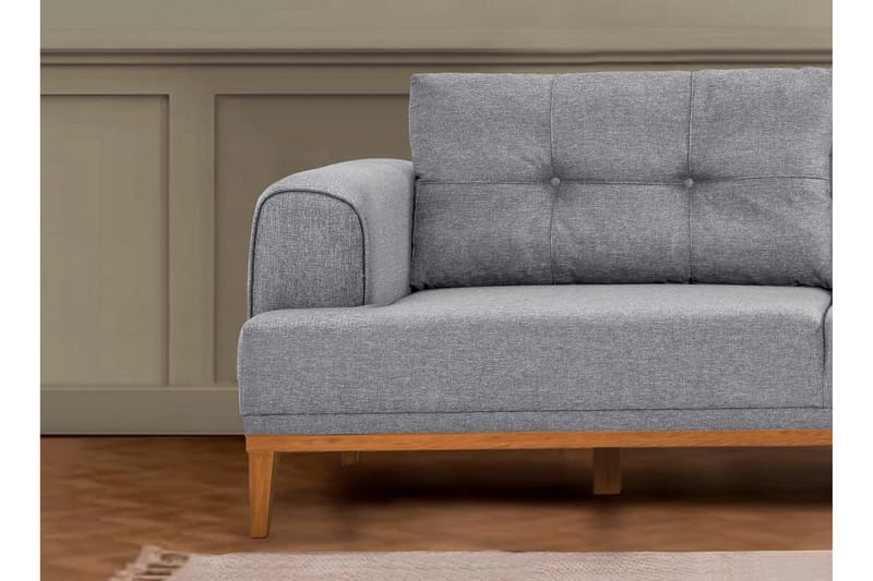 Valsot 4-personers Sofa med Chaiselong - Grå - Møbler - Sofaer - Sofa med chaiselong