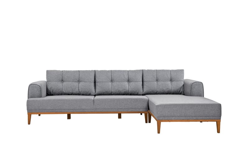 Valsot 4-personers Sofa med Chaiselong - Grå - Møbler - Sofaer - Sofa med chaiselong