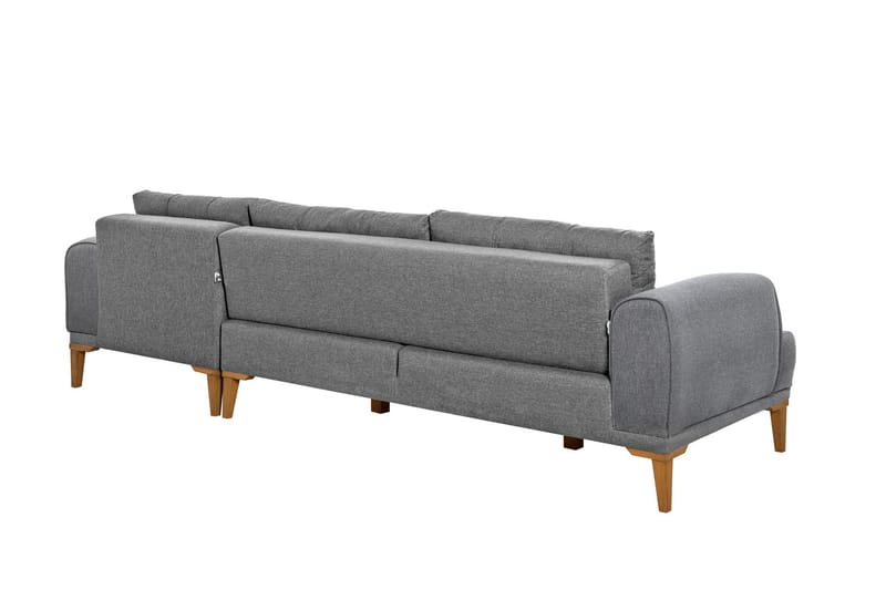 Valsot 4-personers Sofa med Chaiselong - Grå - Møbler - Sofaer - Sofa med chaiselong