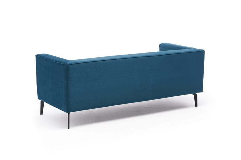 Ardosa 3-personers Veloursofa - Turkis/Sort - Møbler - Sofaer - Velour sofaer