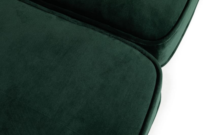 Chesterfield Luksus 3-personers Fløjlsofa 222 cm bred - Mørkegrøn - Møbler - Sofaer - Velour sofaer