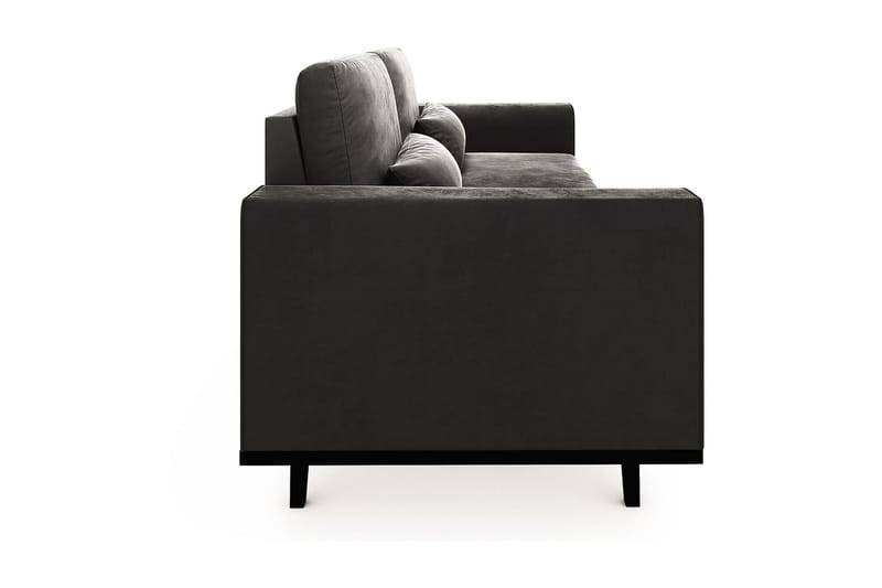 Copenhagen Dyb 3-personers Sofa Mørk Fløjl - Grå - Møbler - Sofaer - Velour sofaer