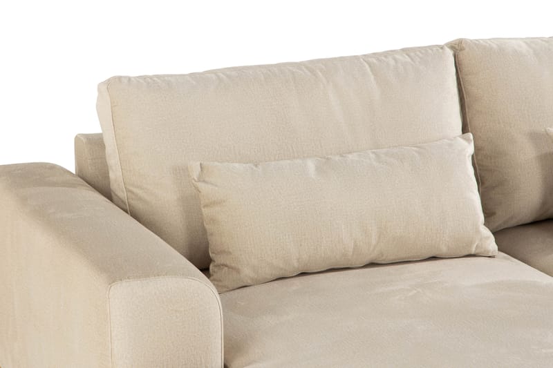 Copenhagen Stor U Sofa Fløjl Divan Højre Chaiselong Venstre - Beige - Møbler - Sofaer - Velour sofaer