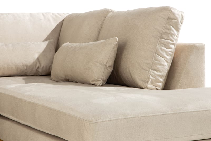 Copenhagen Stor U Sofa Fløjl Divan Højre Chaiselong Venstre - Beige - Møbler - Sofaer - Velour sofaer