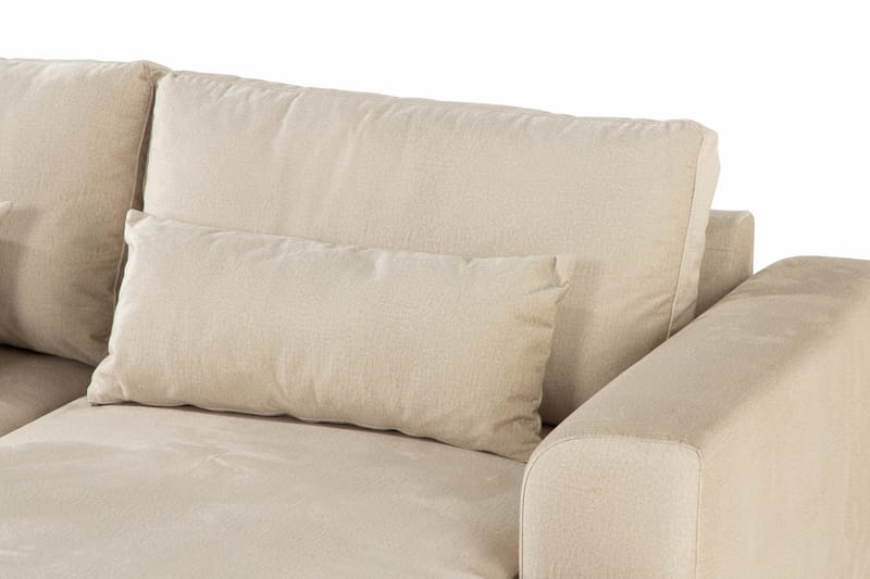 Copenhagen U Sofa i Fløjl Divan Højre Chaiselong Venstre - Beige - Møbler - Sofaer - Velour sofaer