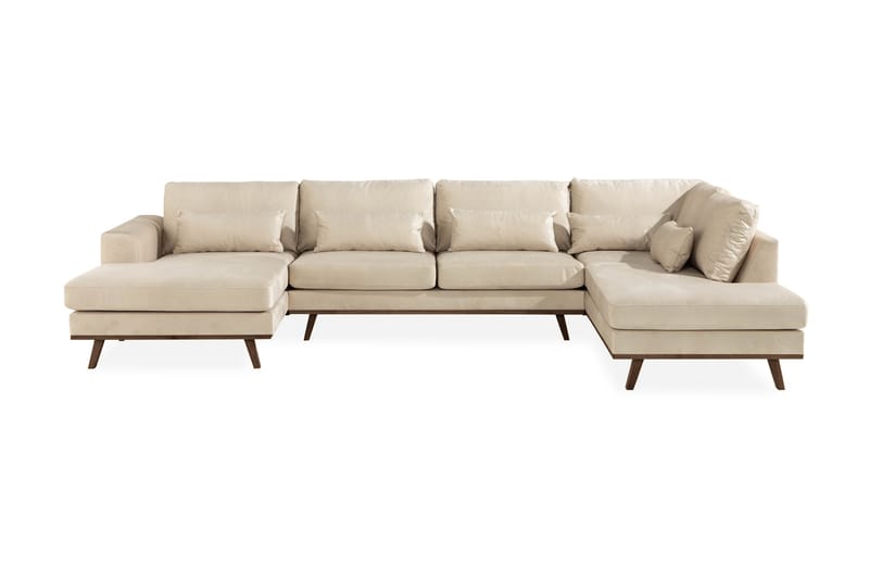 Copenhagen U-sofa Velour - Beige - Møbler - Sofaer - Velour sofaer