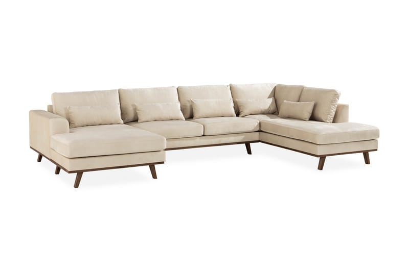 Copenhagen U-sofa Velour - Beige - Møbler - Sofaer - Velour sofaer