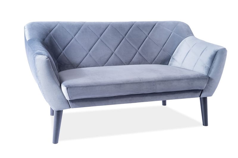 Karond Veloursofa - Grå/Træ - Møbler - Sofaer - Velour sofaer