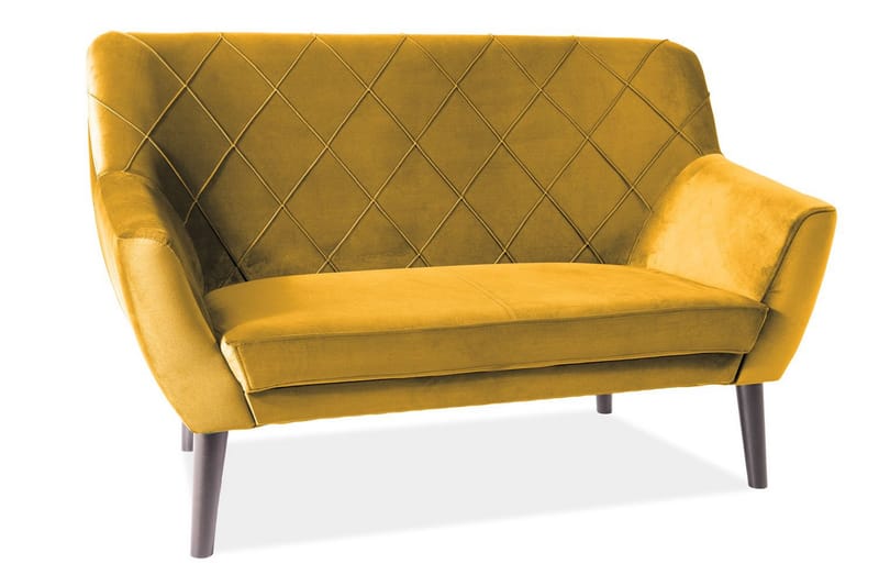 Kiere Veloursofa - Curry/Træ - Møbler - Sofaer - Velour sofaer