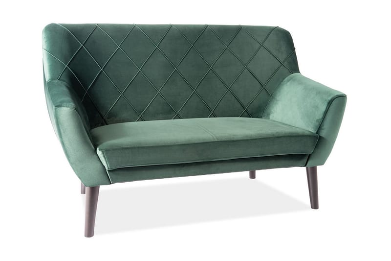 Kiere Veloursofa - Grøn/Træ - Møbler - Sofaer - Velour sofaer