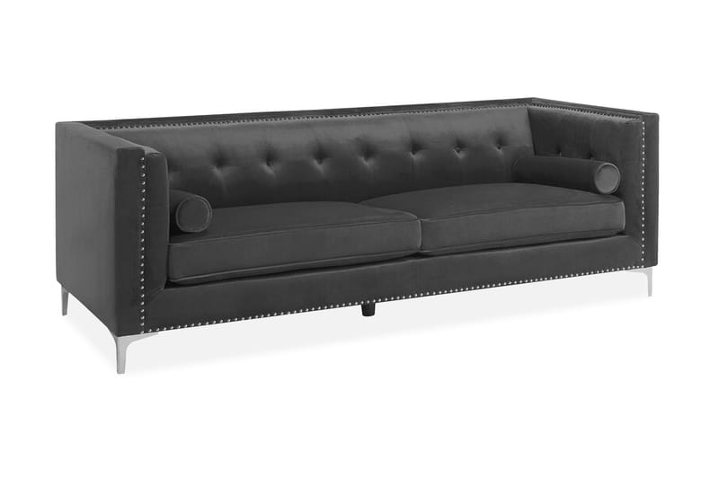 Llawhaden sofa velour - Grå - Møbler - Sofaer - Velour sofaer