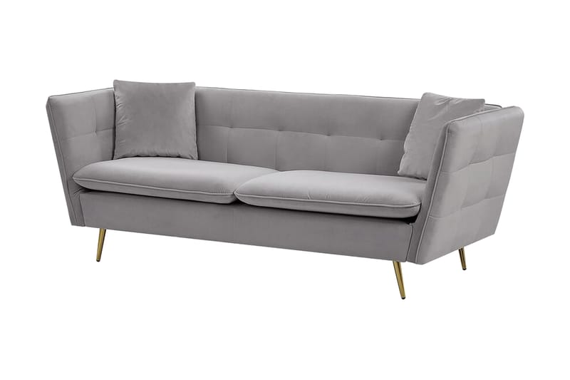 Lyserødlee Sofa 3 personers - Grå - Møbler - Sofaer - Velour sofaer