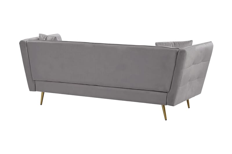 Lyserødlee Sofa 3 personers - Grå - Møbler - Sofaer - Velour sofaer