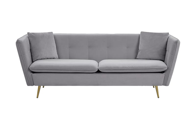 Lyserødlee Sofa 3 personers - Grå - Møbler - Sofaer - Velour sofaer