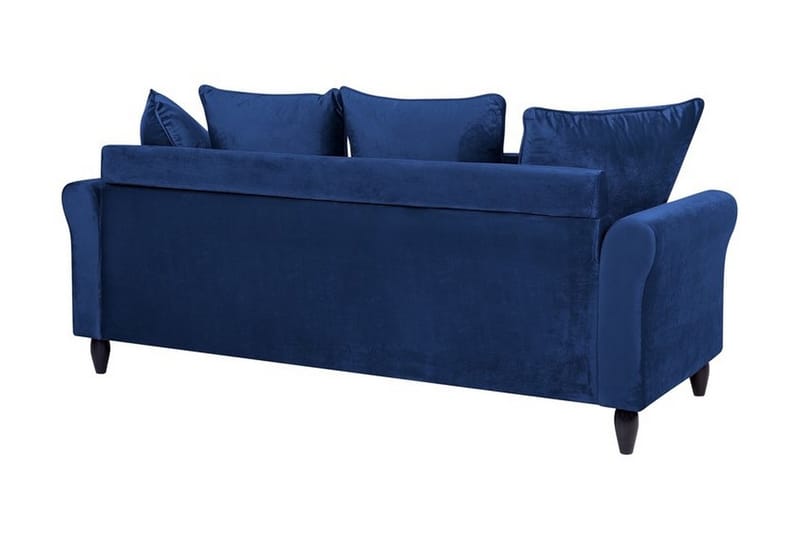 Paretti sofa velour - Blå - Velour sofaer - 3 personers sofa