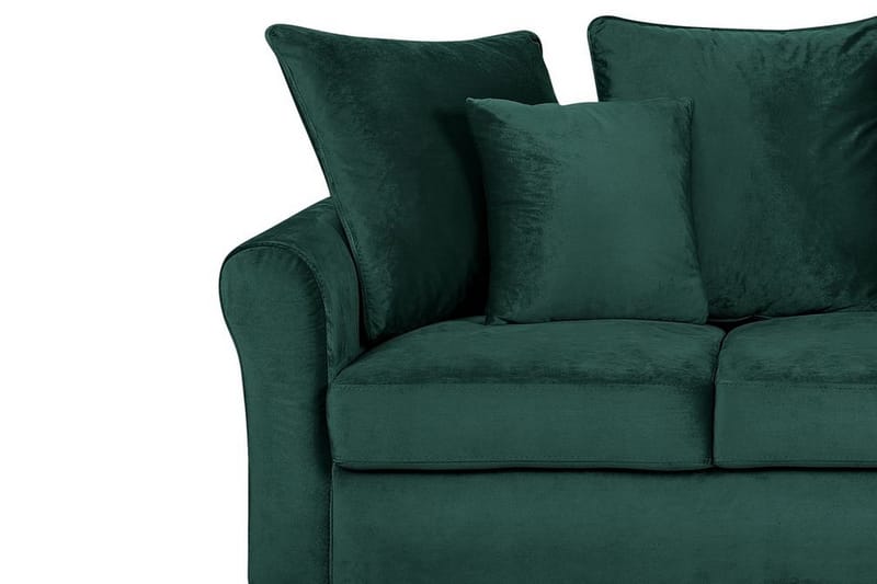 Paretti sofa velour - Grøn - Velour sofaer - 3 personers sofa