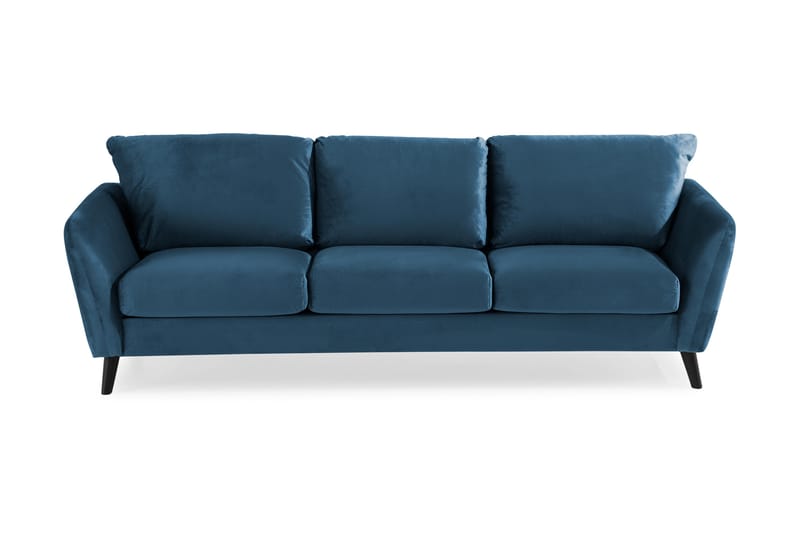Trend Veloursofa 3-Pers. - Midnatsblå - Velour sofaer - 3 personers sofa - 4 personers sofa - Lædersofaer - Sofaer - 2 personers sofa